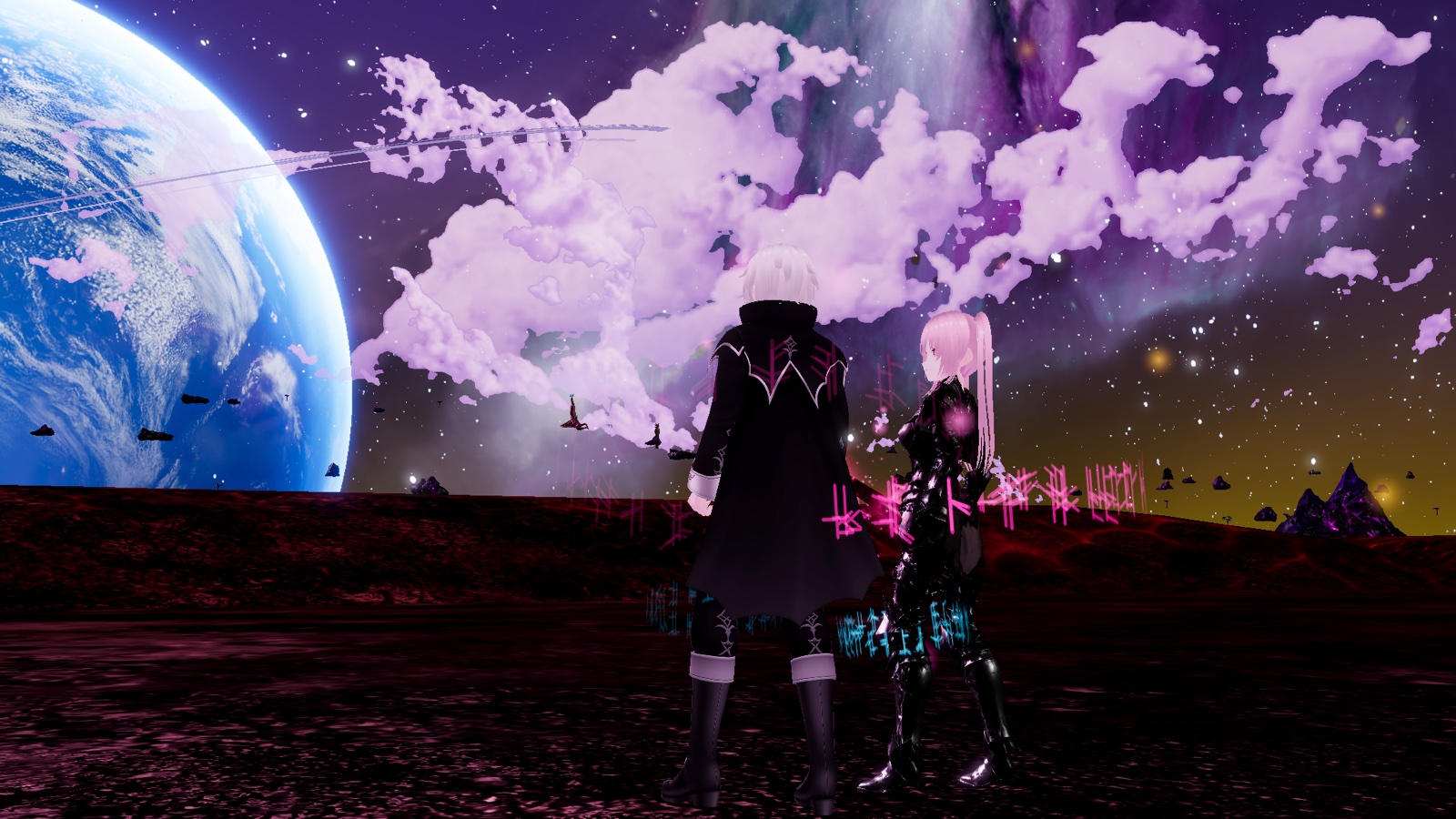 異星のジャングルの空